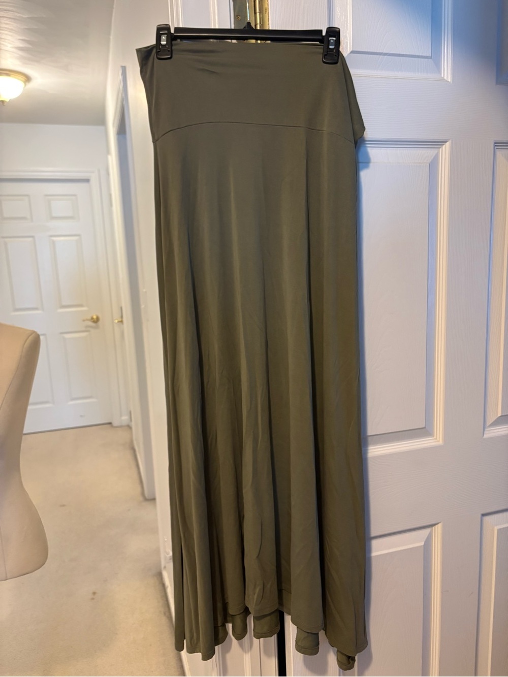 LuLaRoe Olive-Taupe Midi Skirt